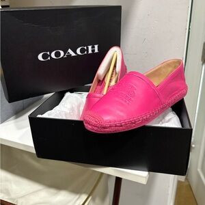 Coach Hot Pink Espadrille Flats